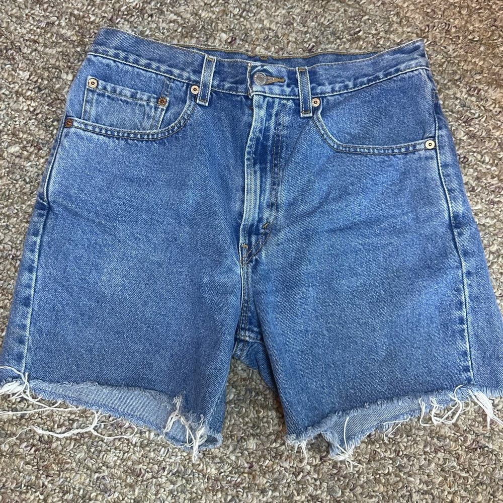 Levi's 505 Light Blue Denim Jean Shorts